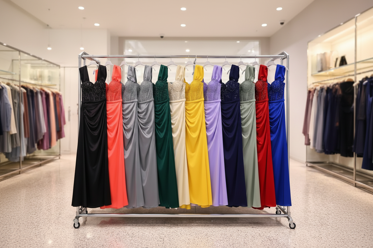 Strapless Draped Satin Evening Gown | White Royal Blue Mint Silver Gray Orange