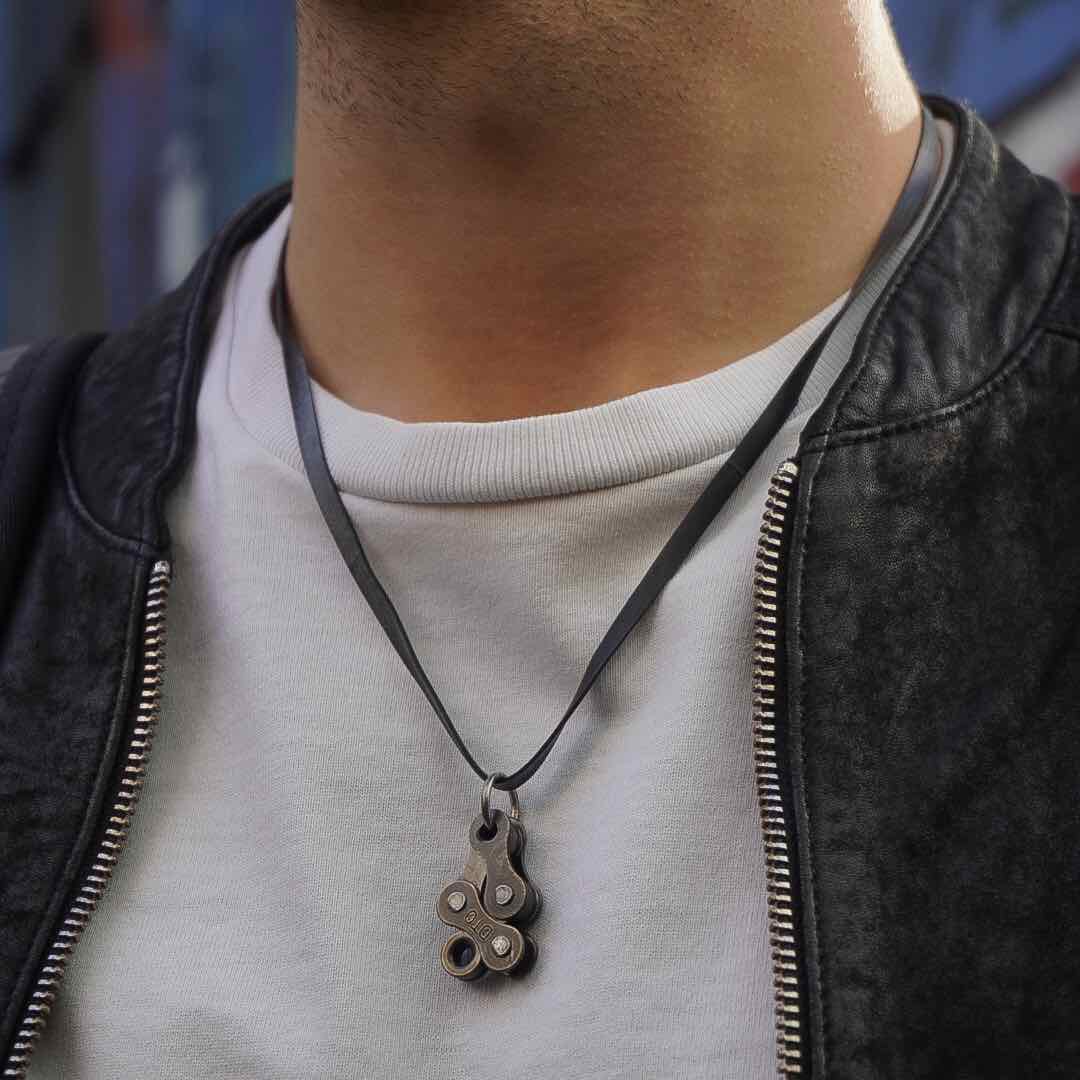 Bikeman Recycled Bike Chain Pendant Necklace
