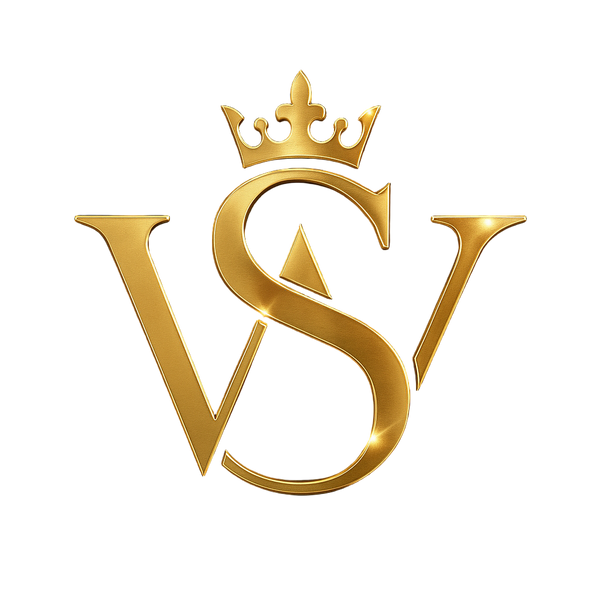 Gold 'WS' logo with a crown on a white background