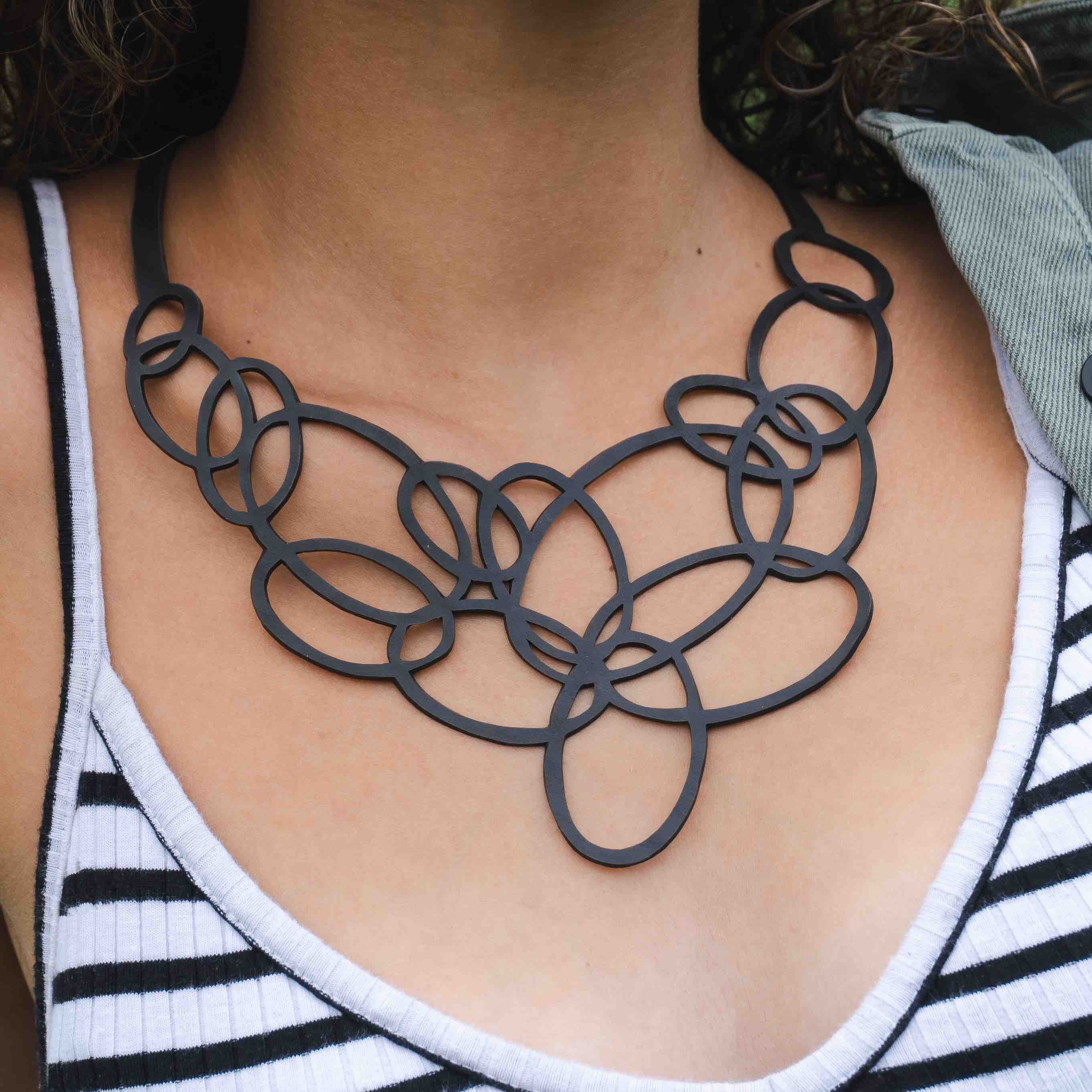 Infinity Upcycled Inner Tube Necklace