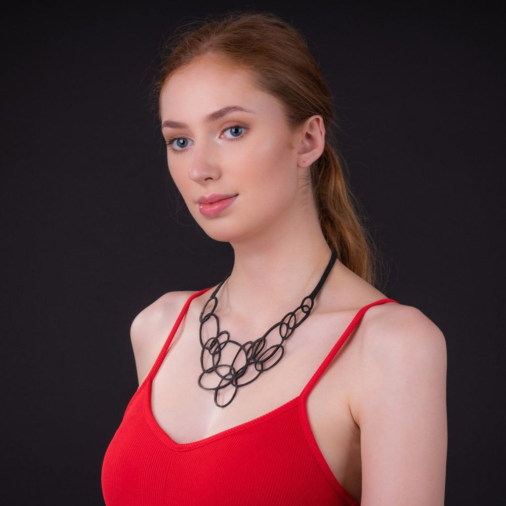 Infinity Upcycled Inner Tube Necklace
